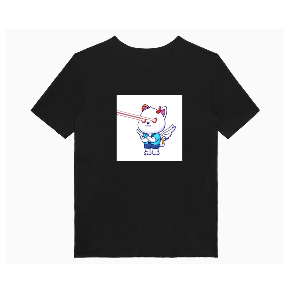 A Cat's Angelic Demeanor with Devilish Destruction T-Shirts