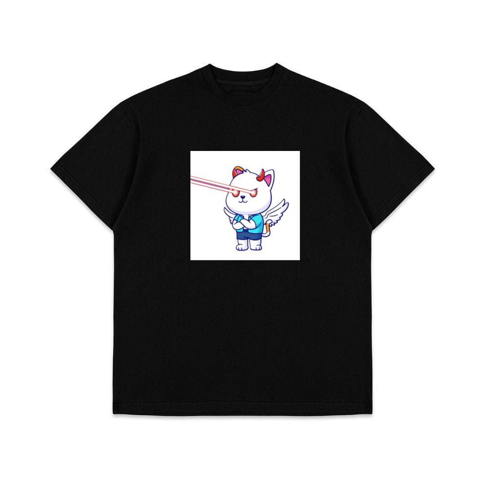 A Cat's Angelic Demeanor with Devilish Destruction T-Shirts