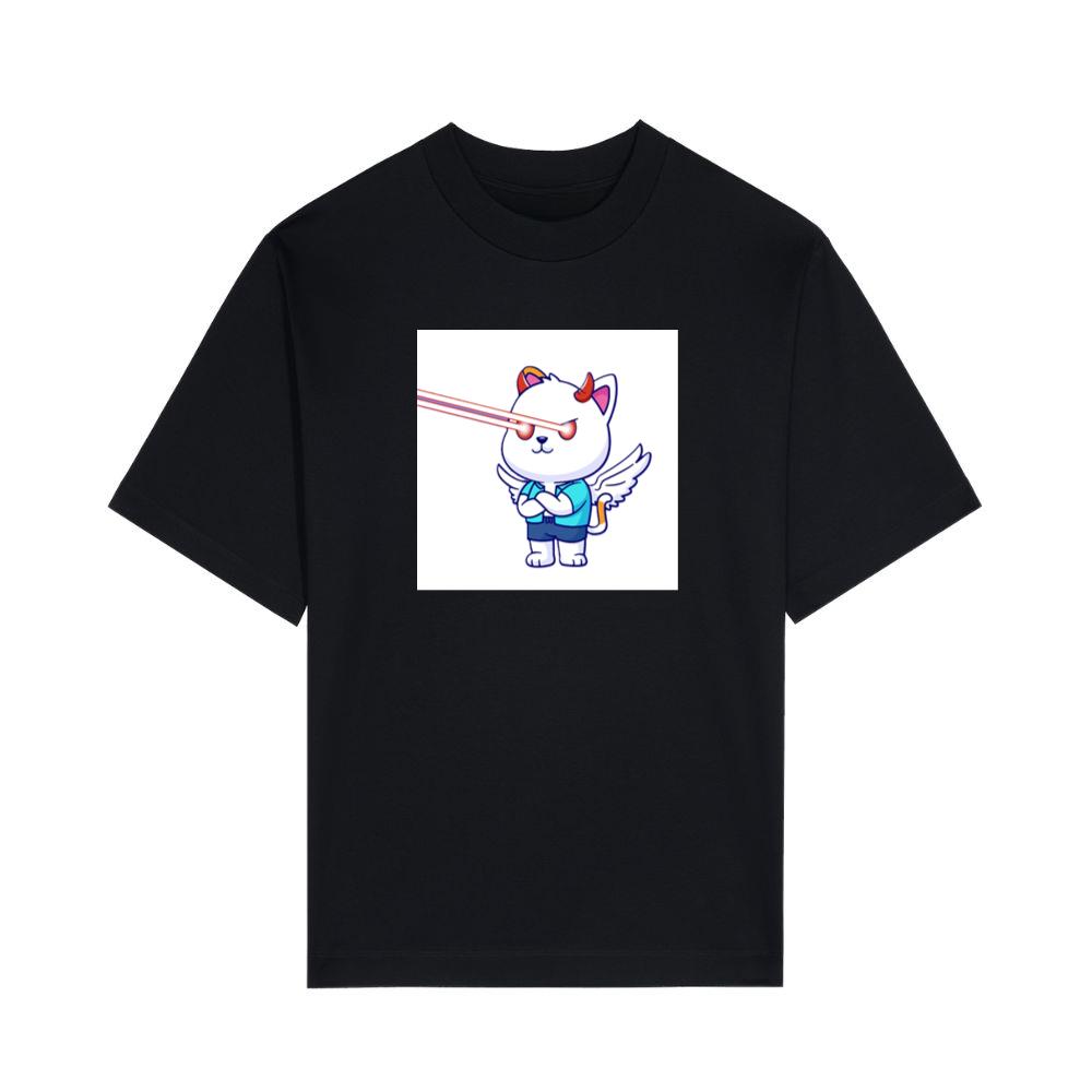 A Cat's Angelic Demeanor with Devilish Destruction T-Shirts