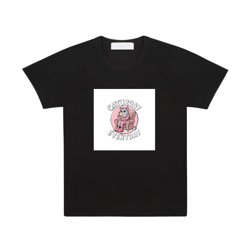 A Cat's Cozy Coffee Break in a World of Relaxation T-Shirts