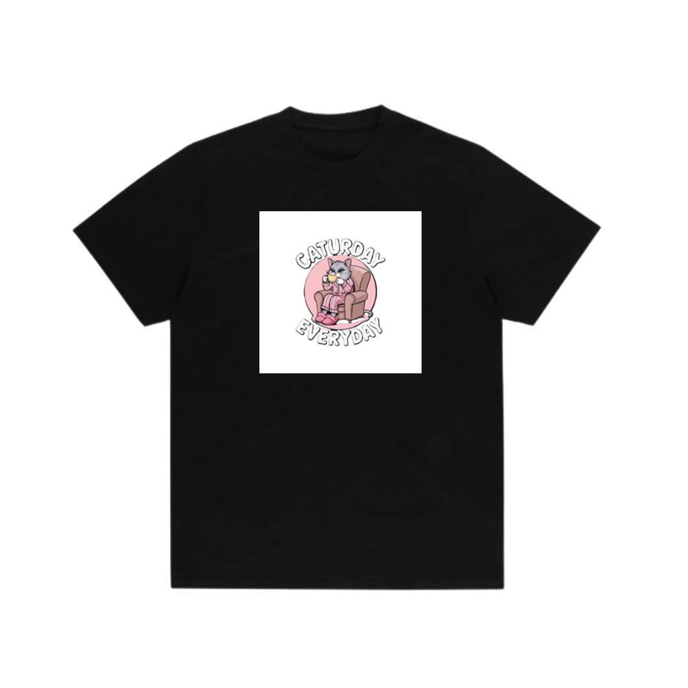 A Cats Cozy Coffee Break in a World of Relaxation TShirts Hushheroes