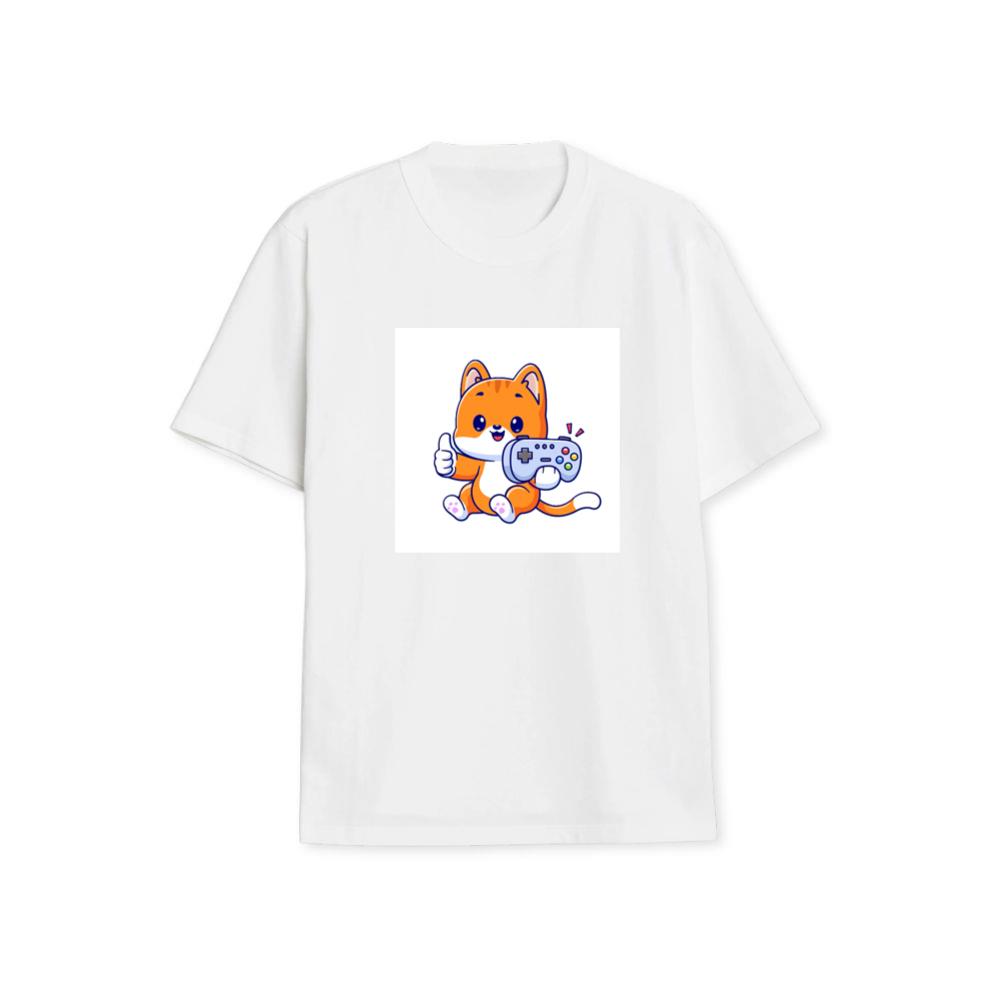A Cat's Gaming Triumph with a Thumbs Up T-Shirts