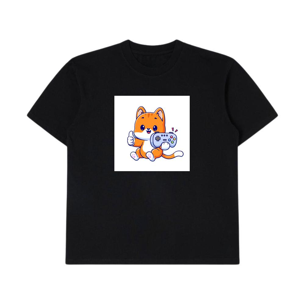A Cat's Gaming Triumph with a Thumbs Up T-Shirts