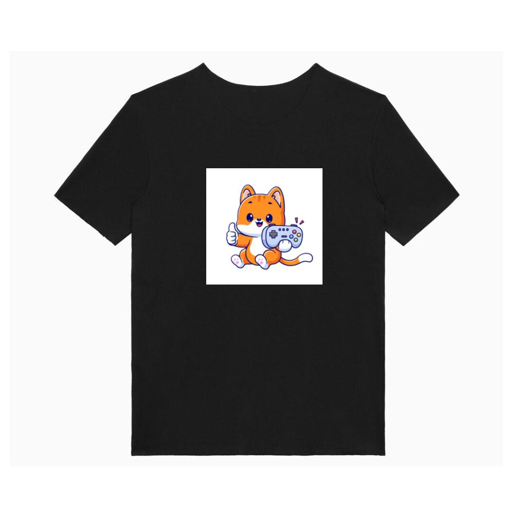 A Cat's Gaming Triumph with a Thumbs Up T-Shirts