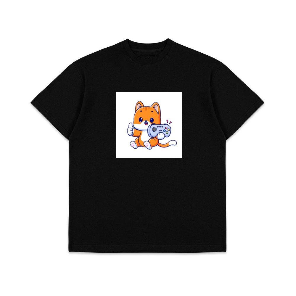 A Cat's Gaming Triumph with a Thumbs Up T-Shirts