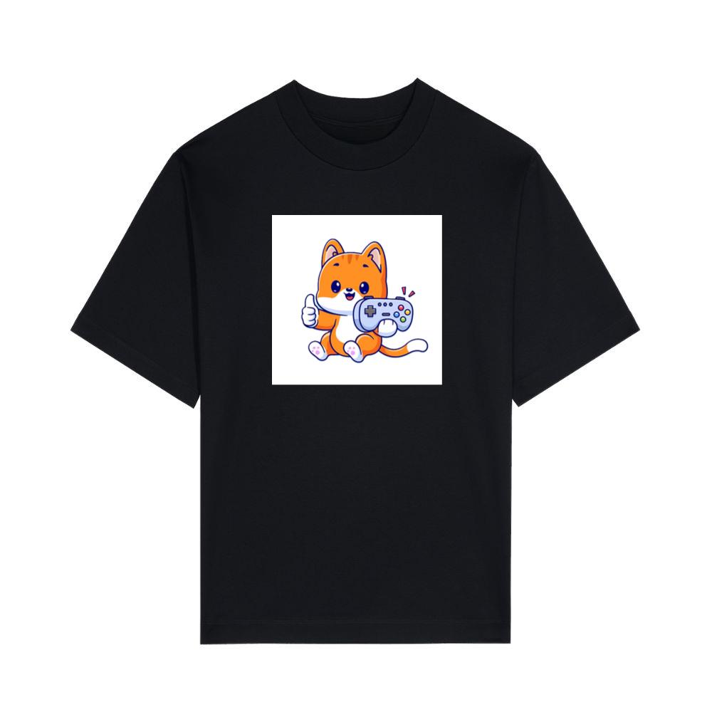 A Cat's Gaming Triumph with a Thumbs Up T-Shirts