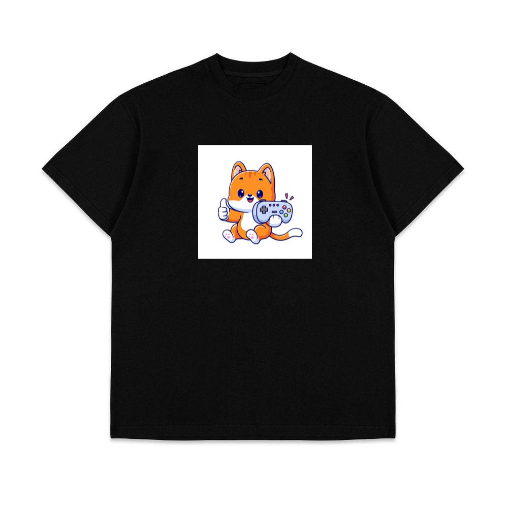 A Cat's Gaming Triumph with a Thumbs Up T-Shirts