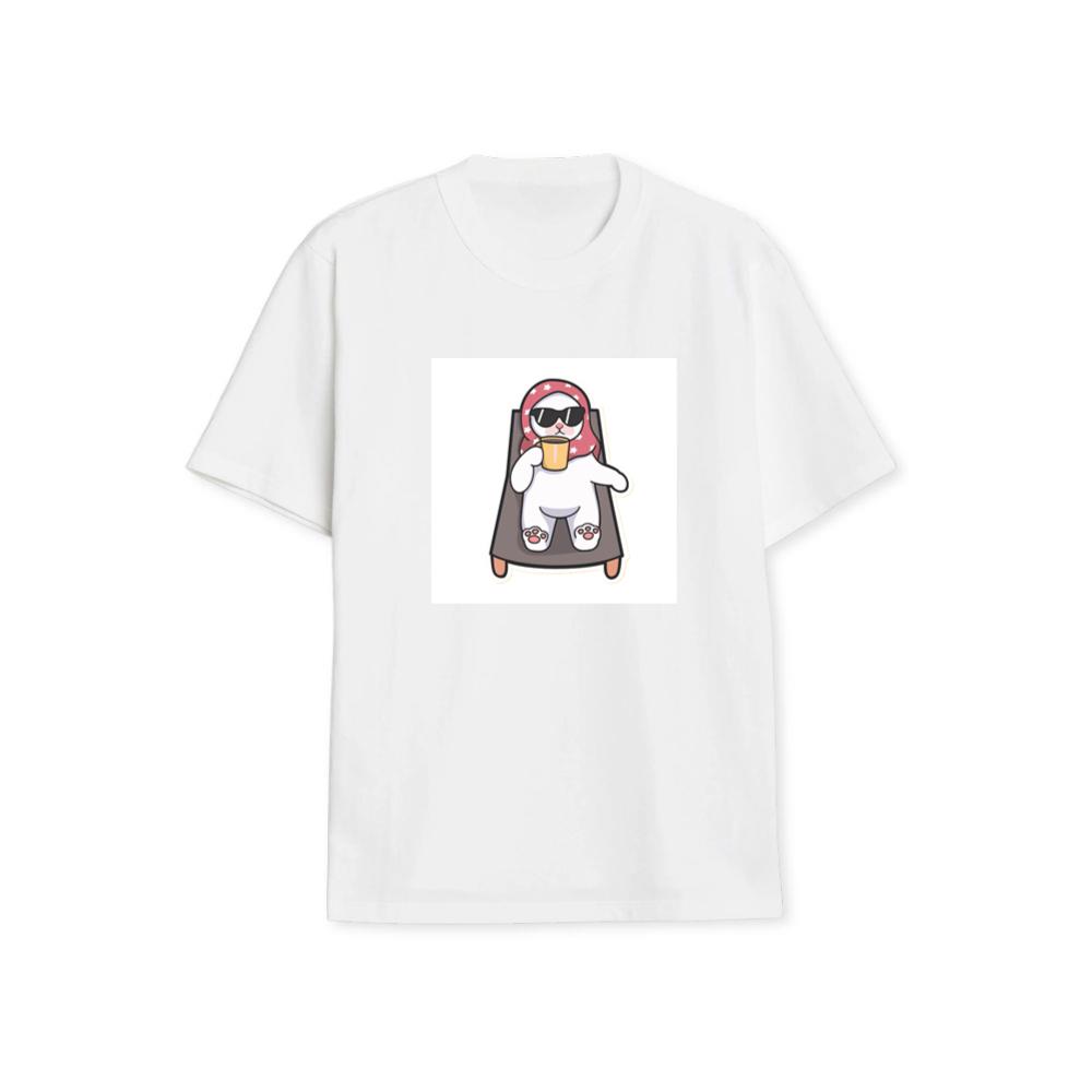 A Cat's Leisurely Lounge with a Mug of Mirth T-Shirts