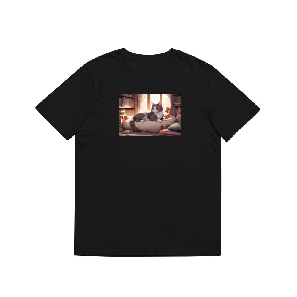 A Cat's Sanctuary in a Library's Embrace T-Shirts