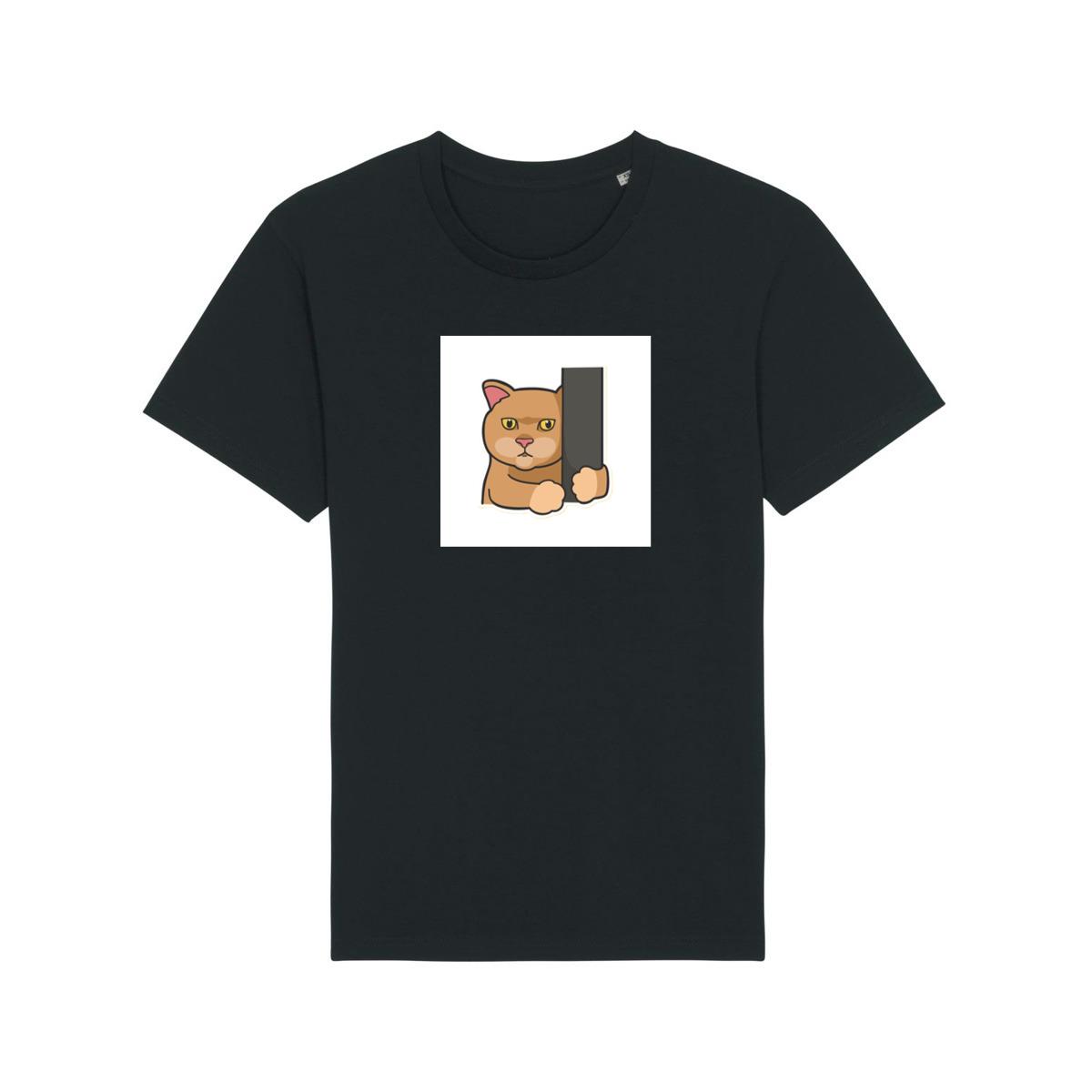 A Cat's Silent Stare from a Hidden Haven T-Shirts