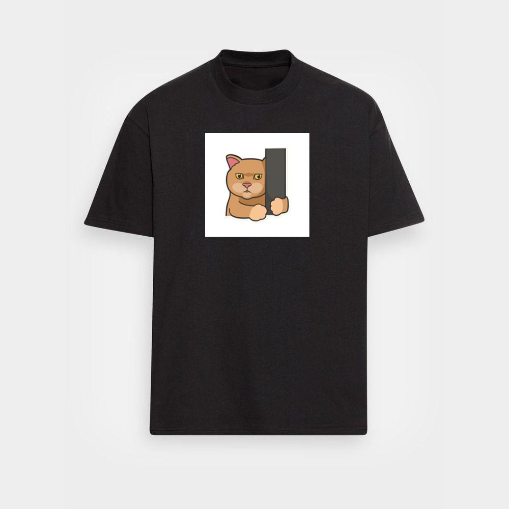A Cat's Silent Stare from a Hidden Haven T-Shirts