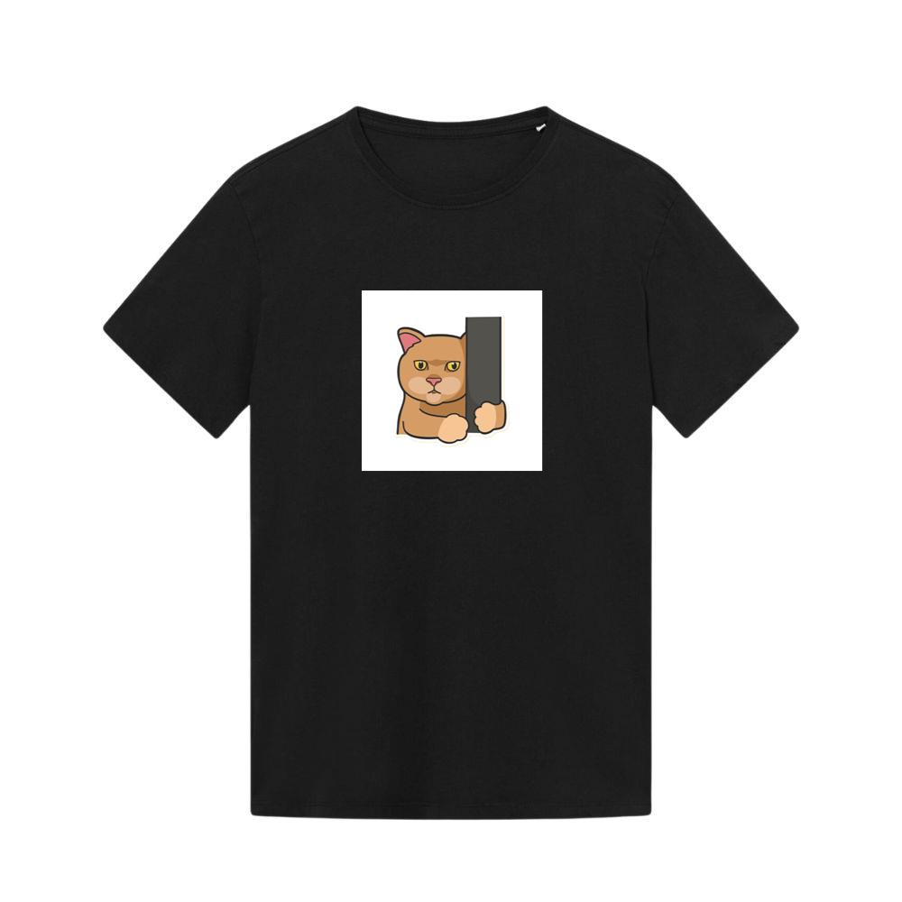 A Cat's Silent Stare from a Hidden Haven T-Shirts