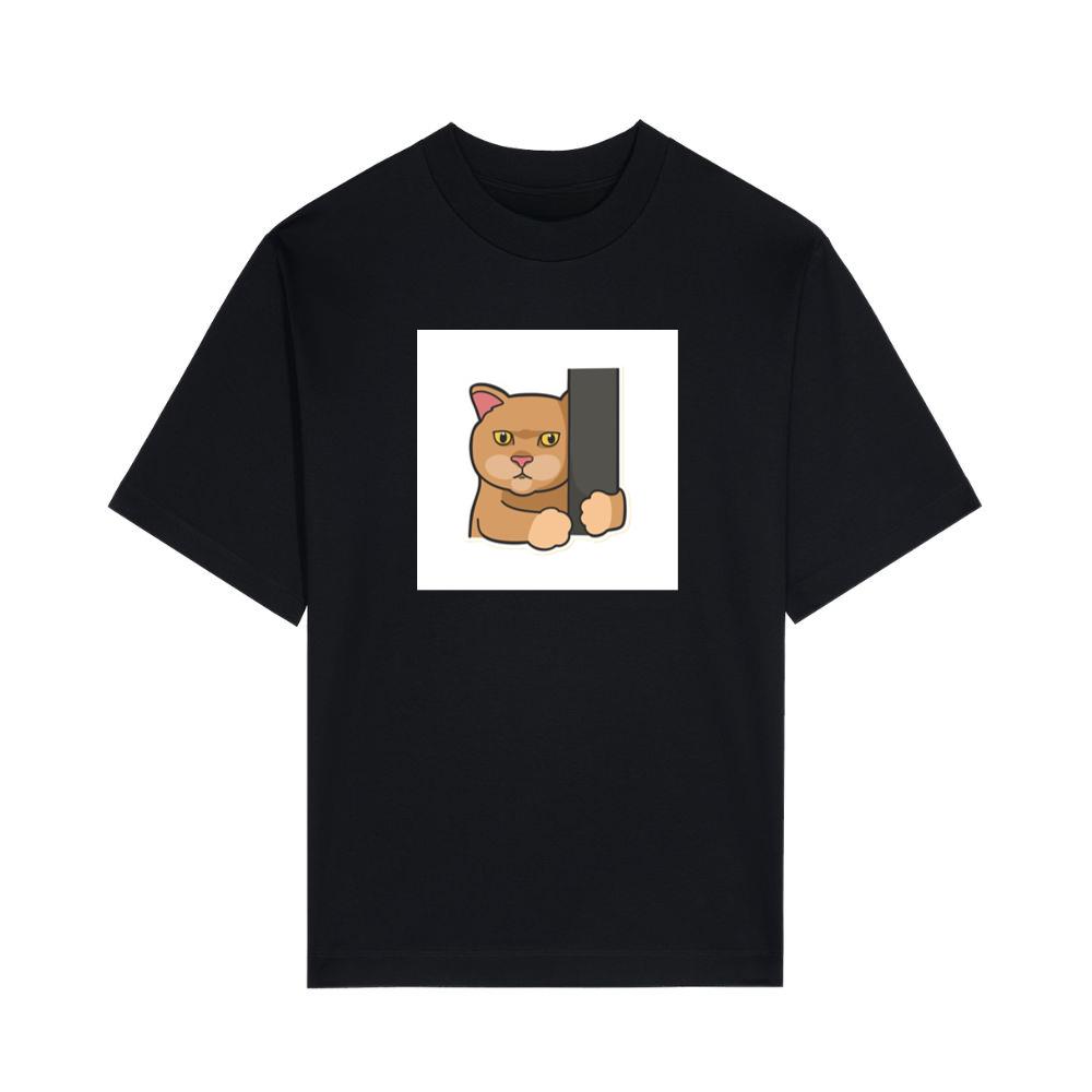 A Cat's Silent Stare from a Hidden Haven T-Shirts
