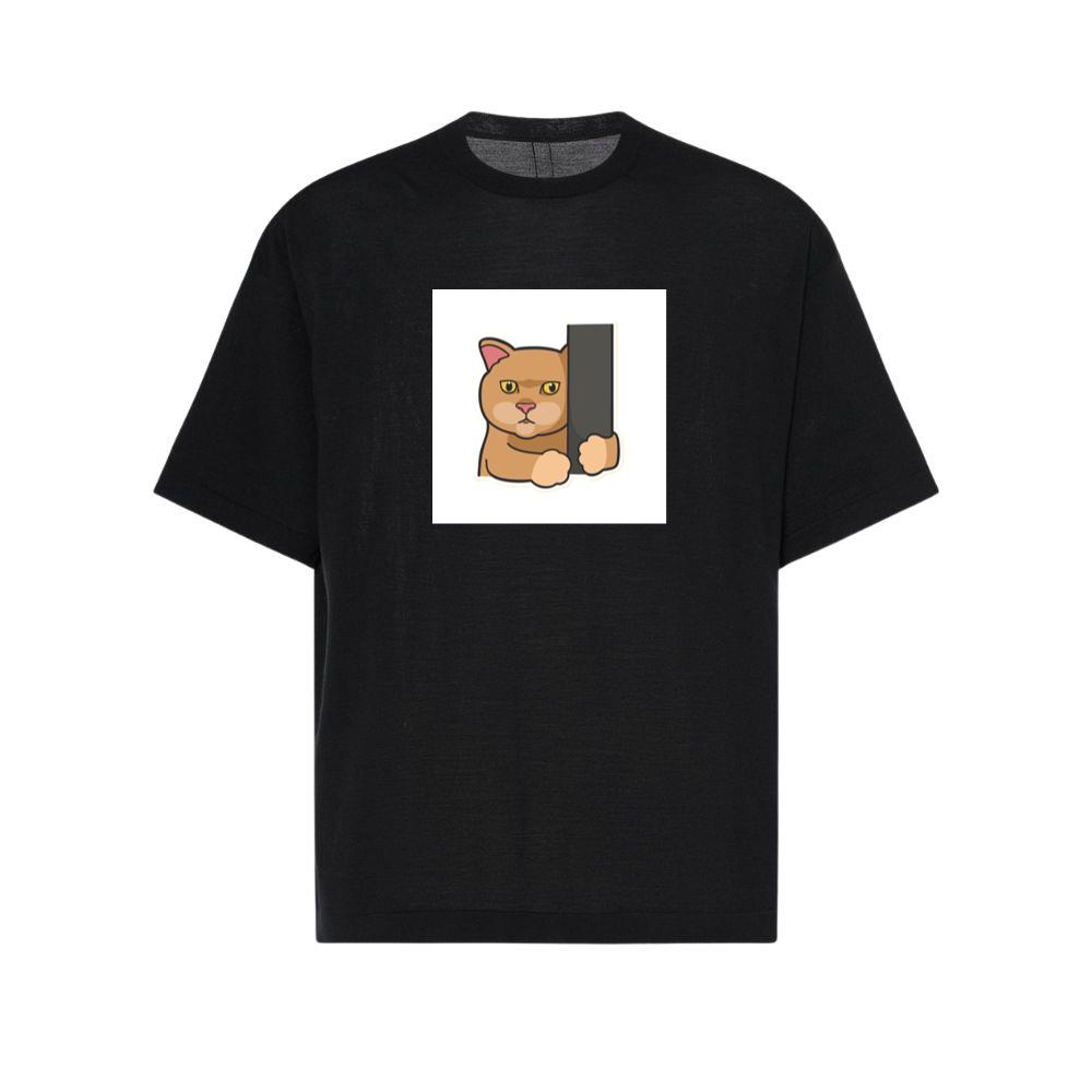 A Cat's Silent Stare from a Hidden Haven T-Shirts