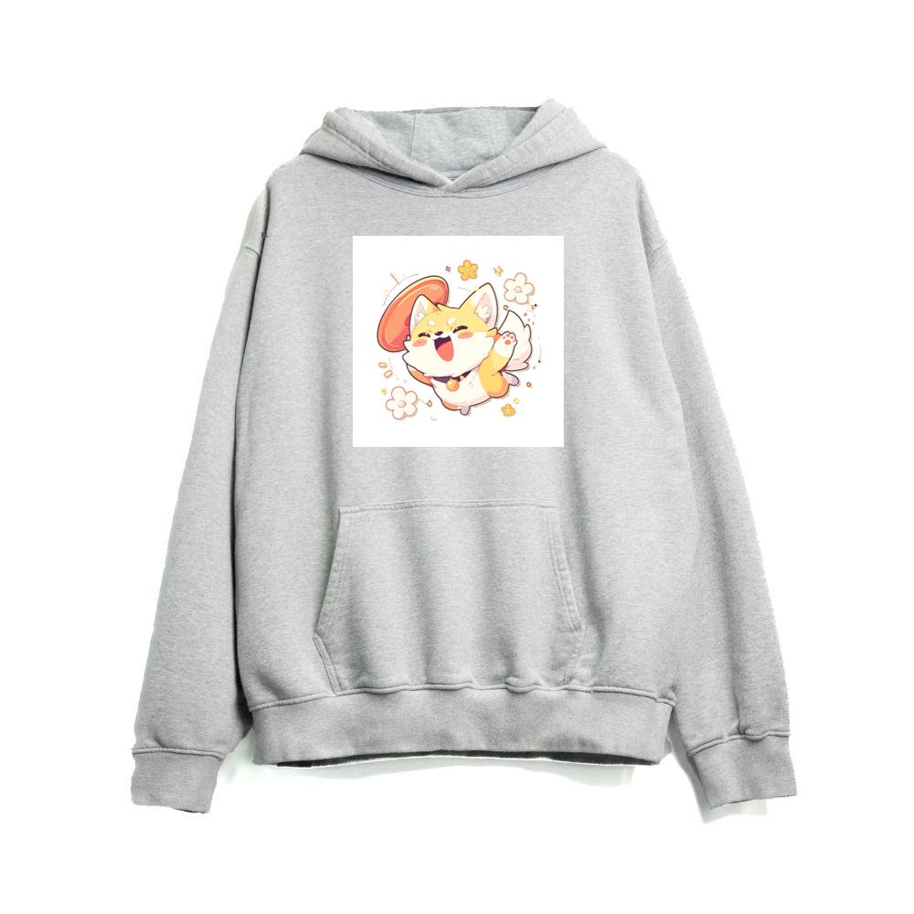A Chibi Foxs Joyful Leap Hoodies Bestbearshop