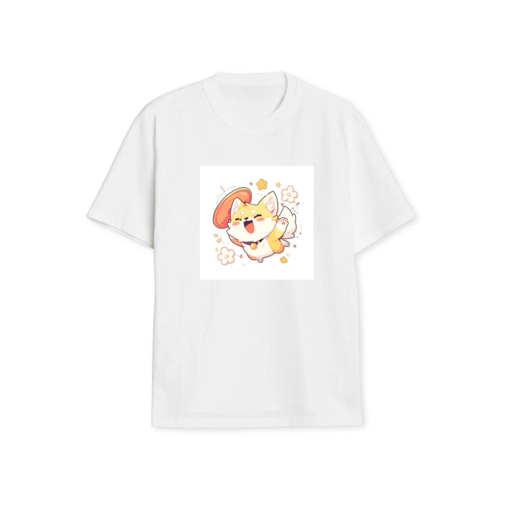 A Chibi Fox's Joyful Leap T-Shirts