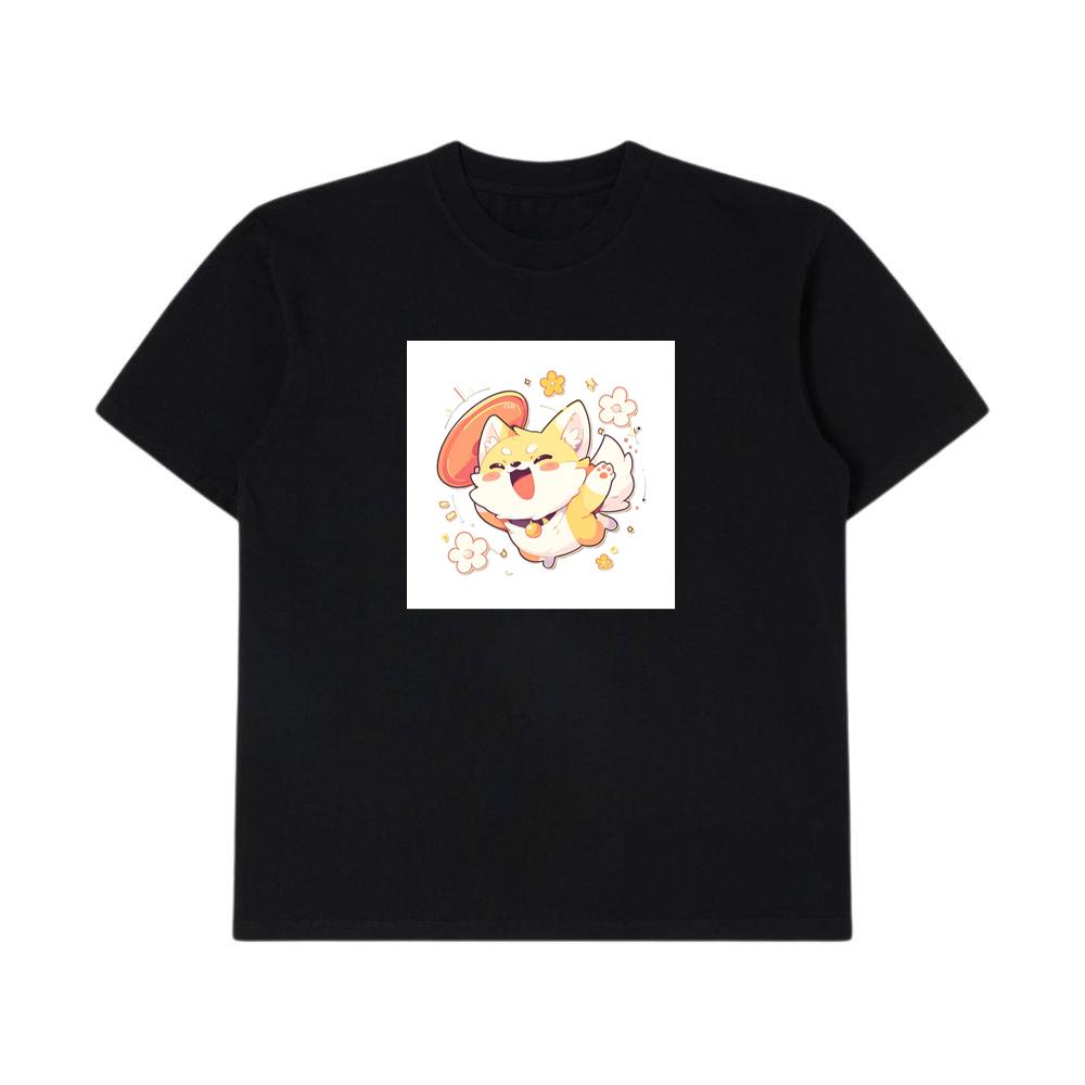 A Chibi Fox's Joyful Leap T-Shirts