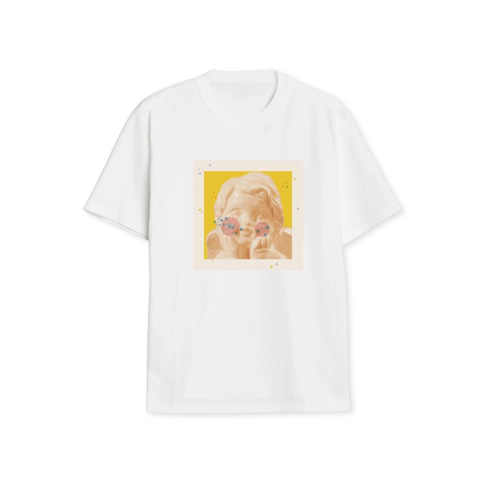 A Classical Sculpture with Color Spheres and Dots in a Surreal Arrangement T-Shirts