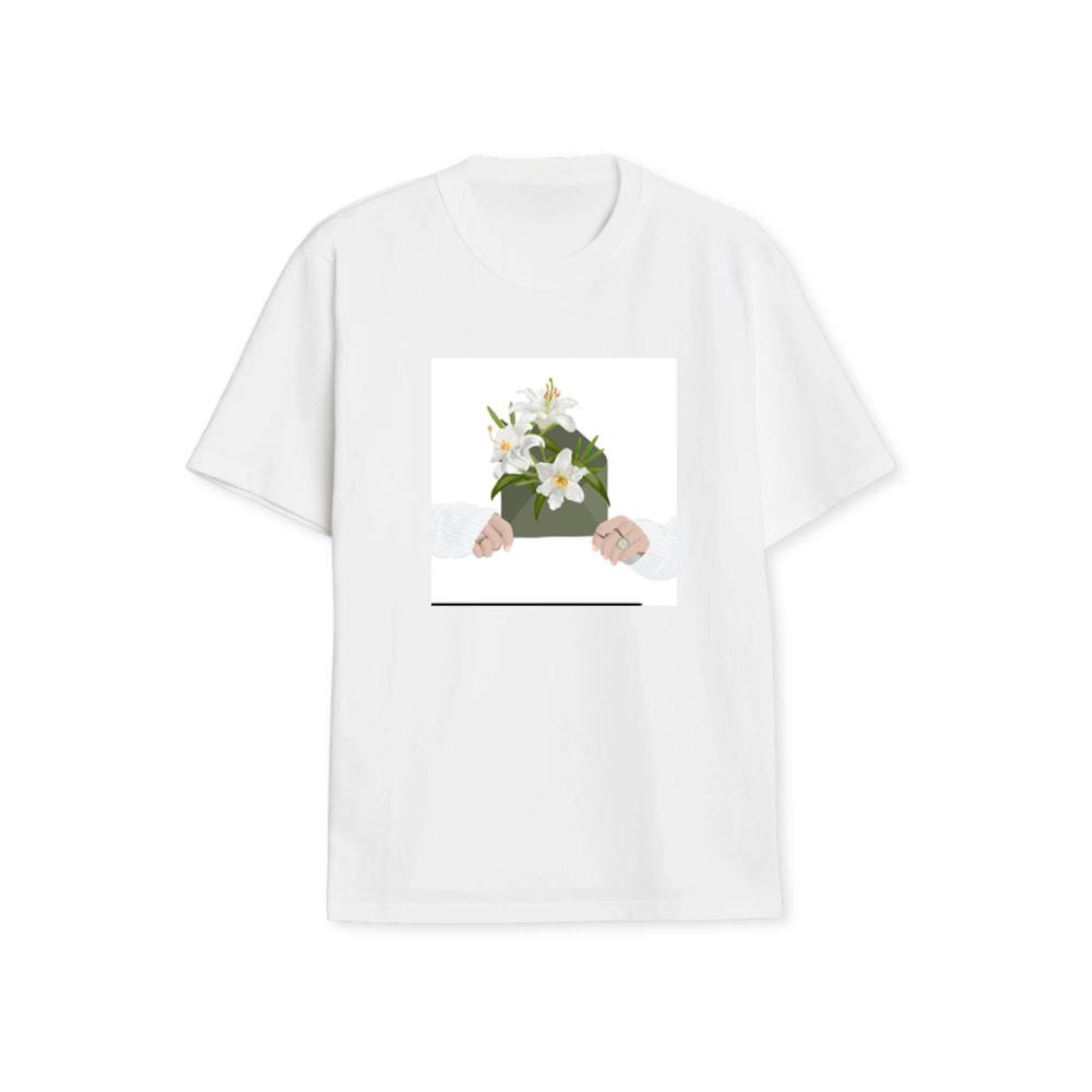 A Floral Arrangement Presented by Hands T-Shirts