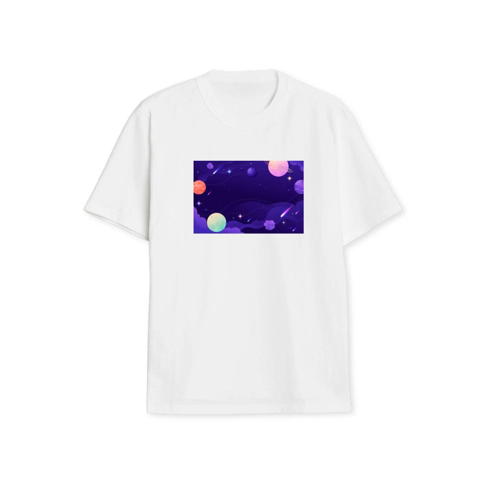 A Galactic Gathering in a Purple Panorama T-Shirts