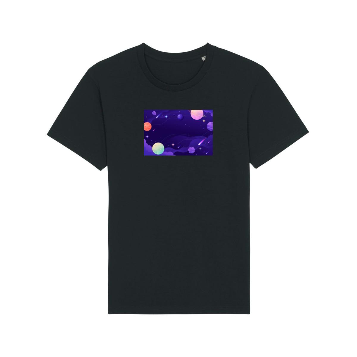 A Galactic Gathering in a Purple Panorama T-Shirts