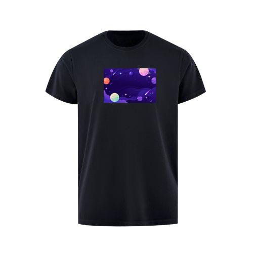 A Galactic Gathering in a Purple Panorama T-Shirts