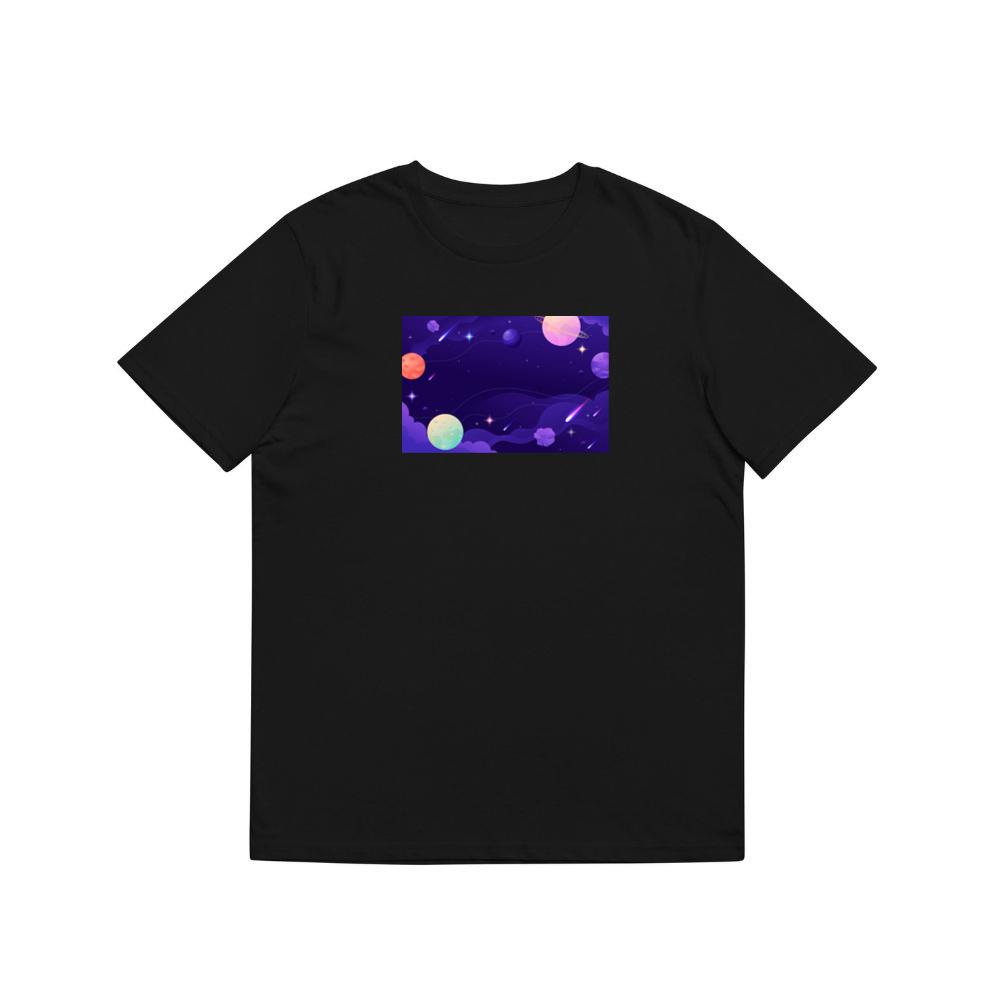 A Galactic Gathering in a Purple Panorama T-Shirts