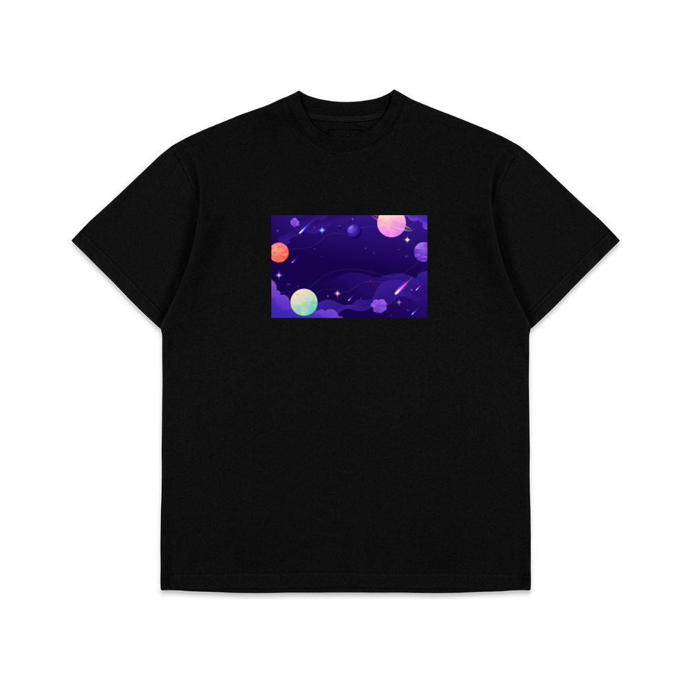 A Galactic Gathering in a Purple Panorama T-Shirts