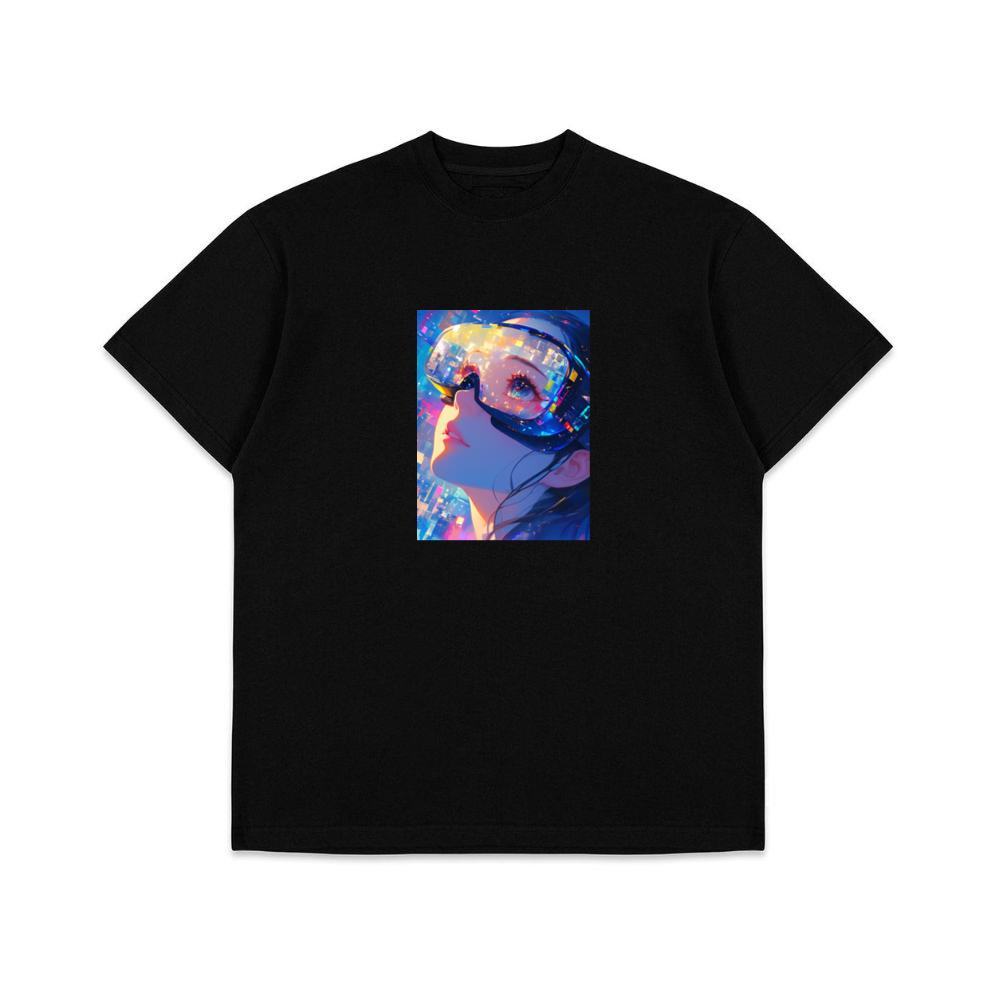A Gaze into the Glitch-Infused Realm of Virtual Reality T-Shirts