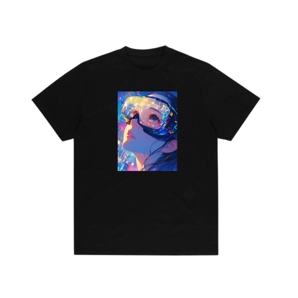 A Gaze into the GlitchInfused Realm of Virtual Reality TShirts Hushheroes