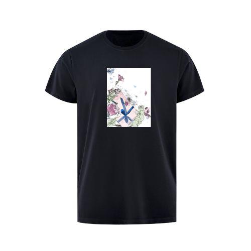 A Gift Box with Flowers and Ink Splatters in Soft Colors T-Shirts