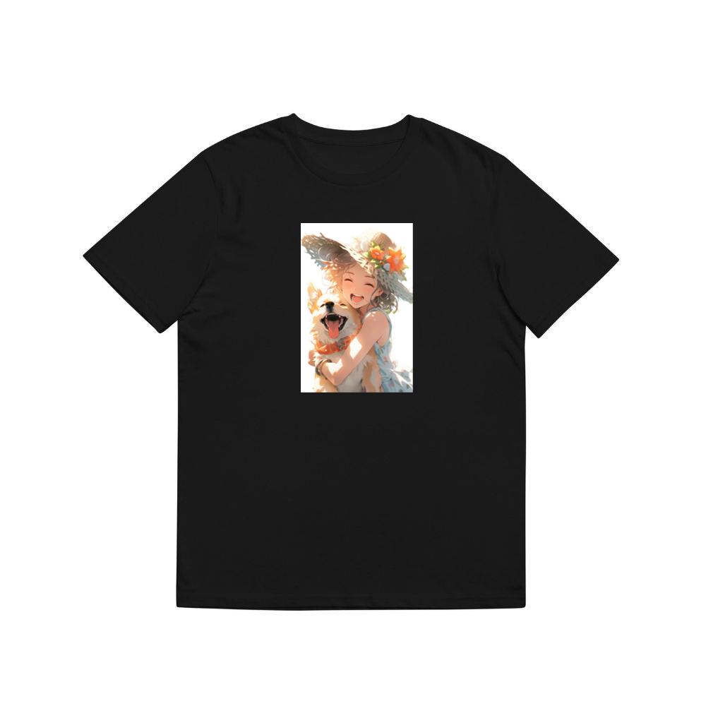 A Girl and Her Dog in a Summer Day's Embrace T-Shirts