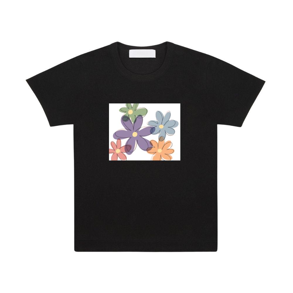 A Hand-Drawn Floral Pattern T-Shirts