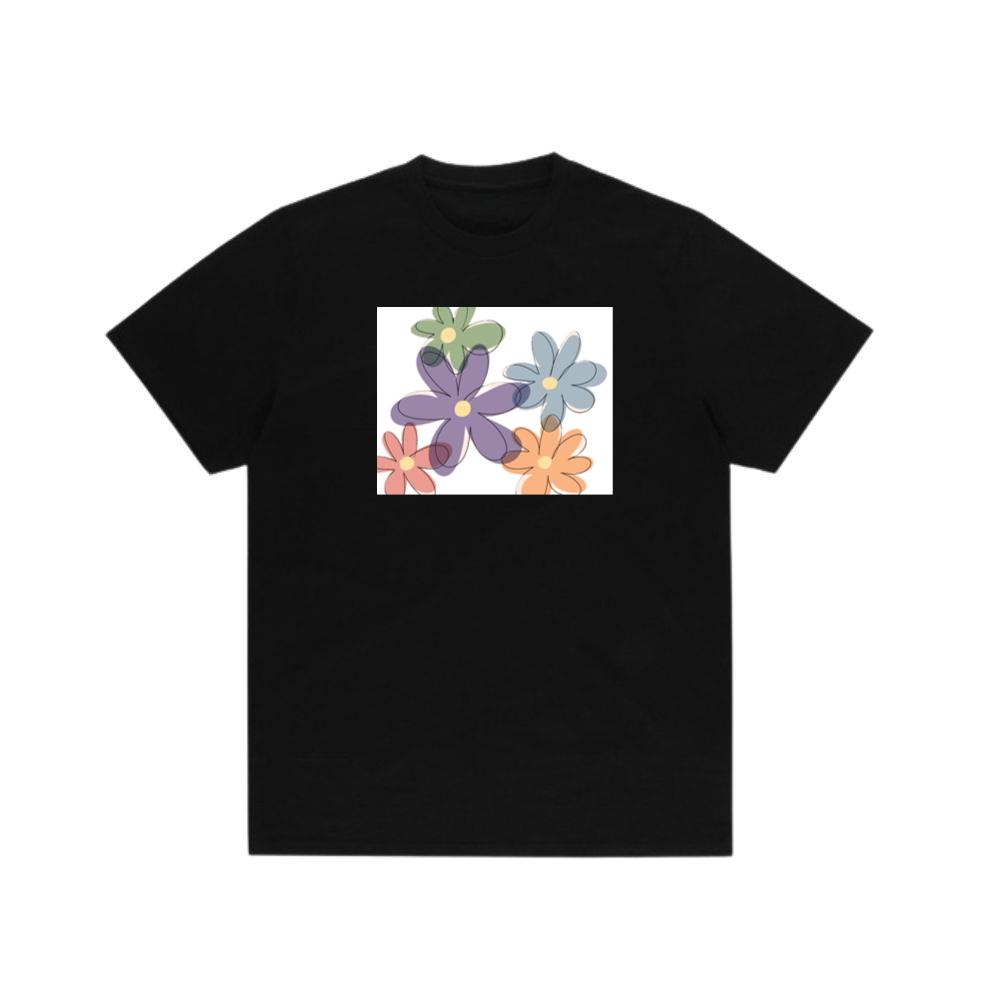 A HandDrawn Floral Pattern TShirts Shirtsay