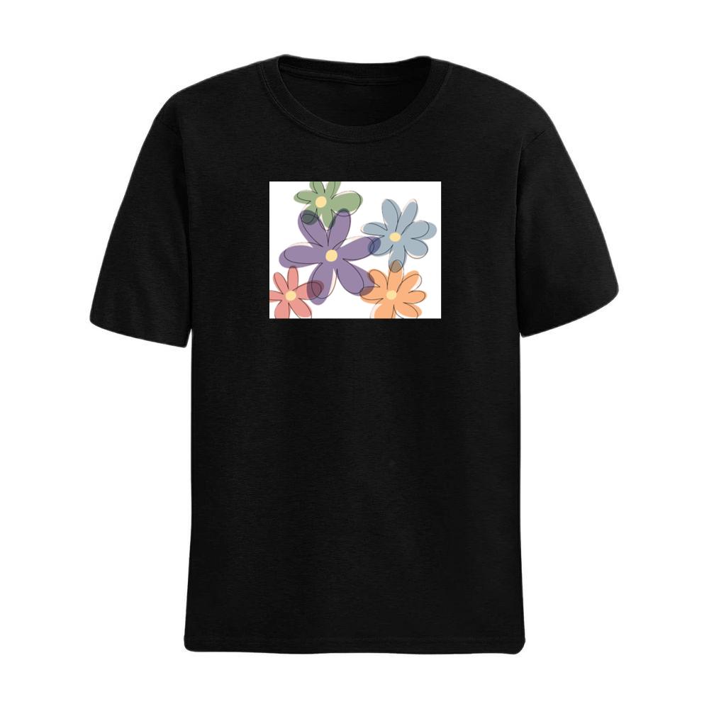 A Hand-Drawn Floral Pattern T-Shirts