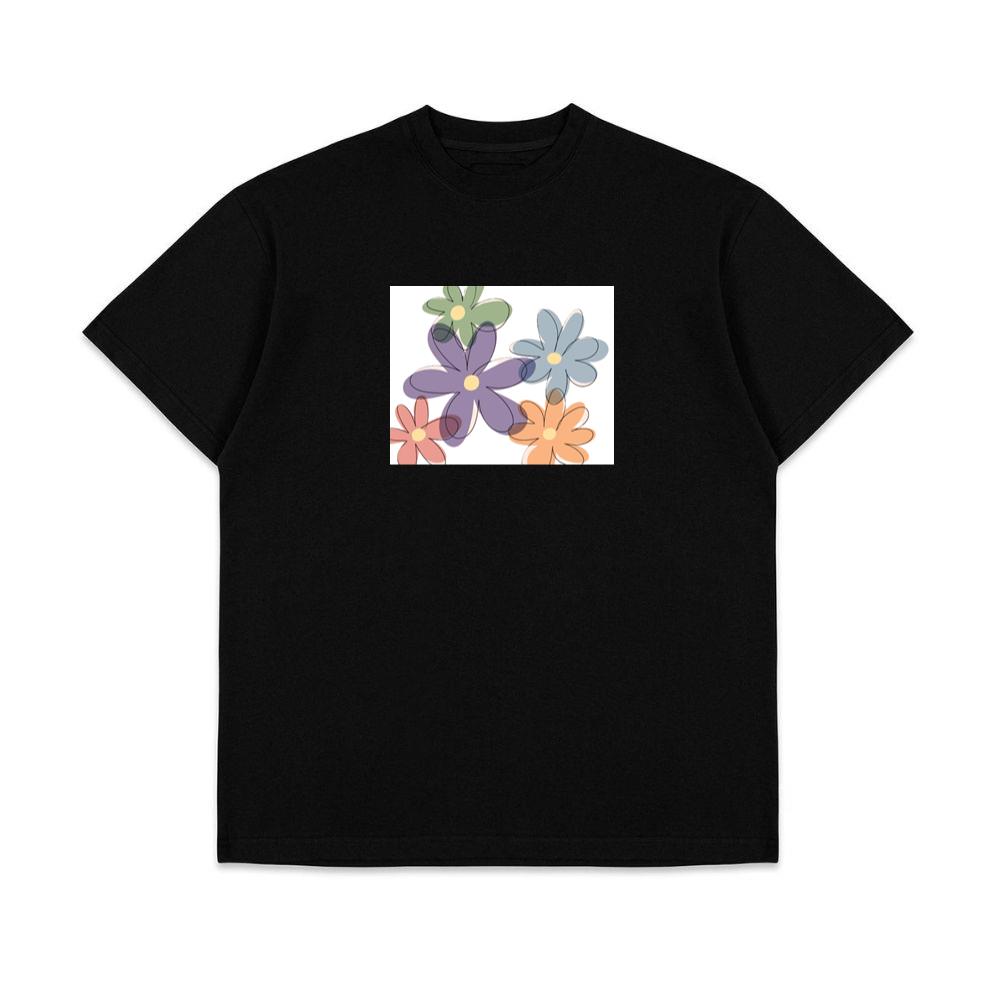 A Hand-Drawn Floral Pattern T-Shirts