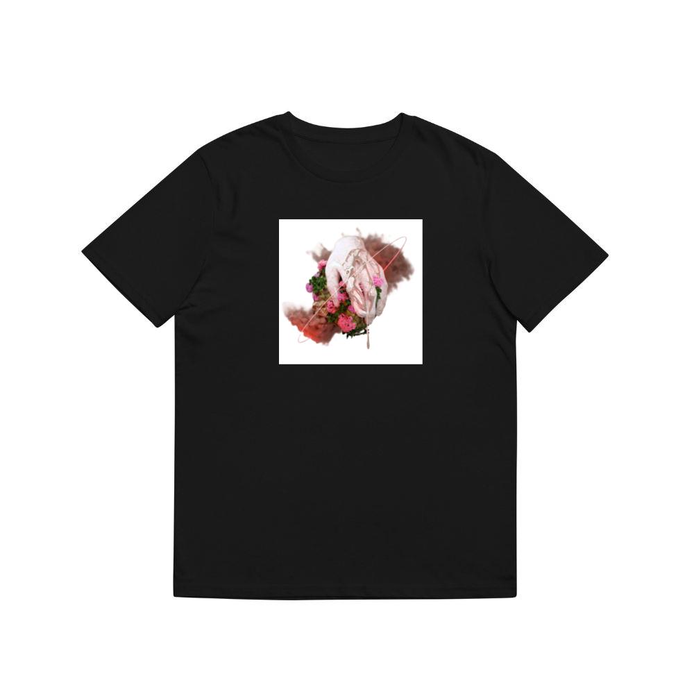 A Hand Emerging from Flora with Smoke and Abstract Lines T-Shirts