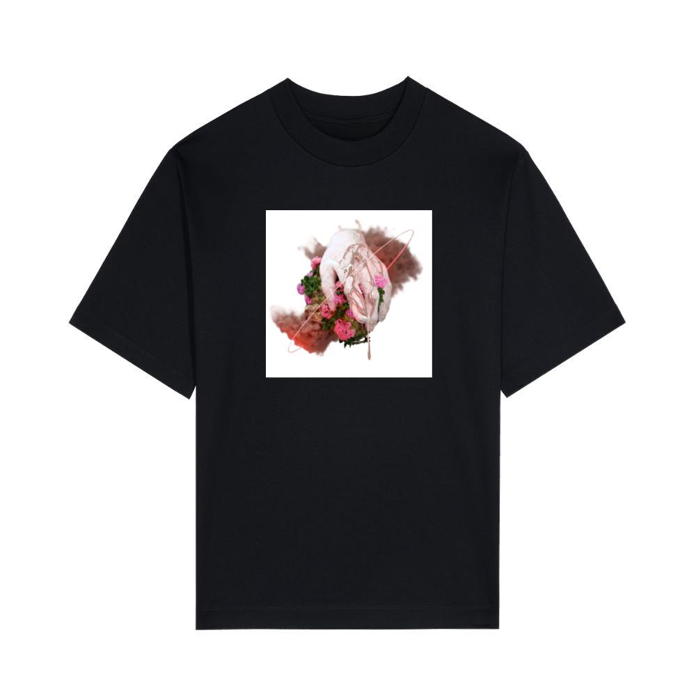 A Hand Emerging from Flora with Smoke and Abstract Lines T-Shirts
