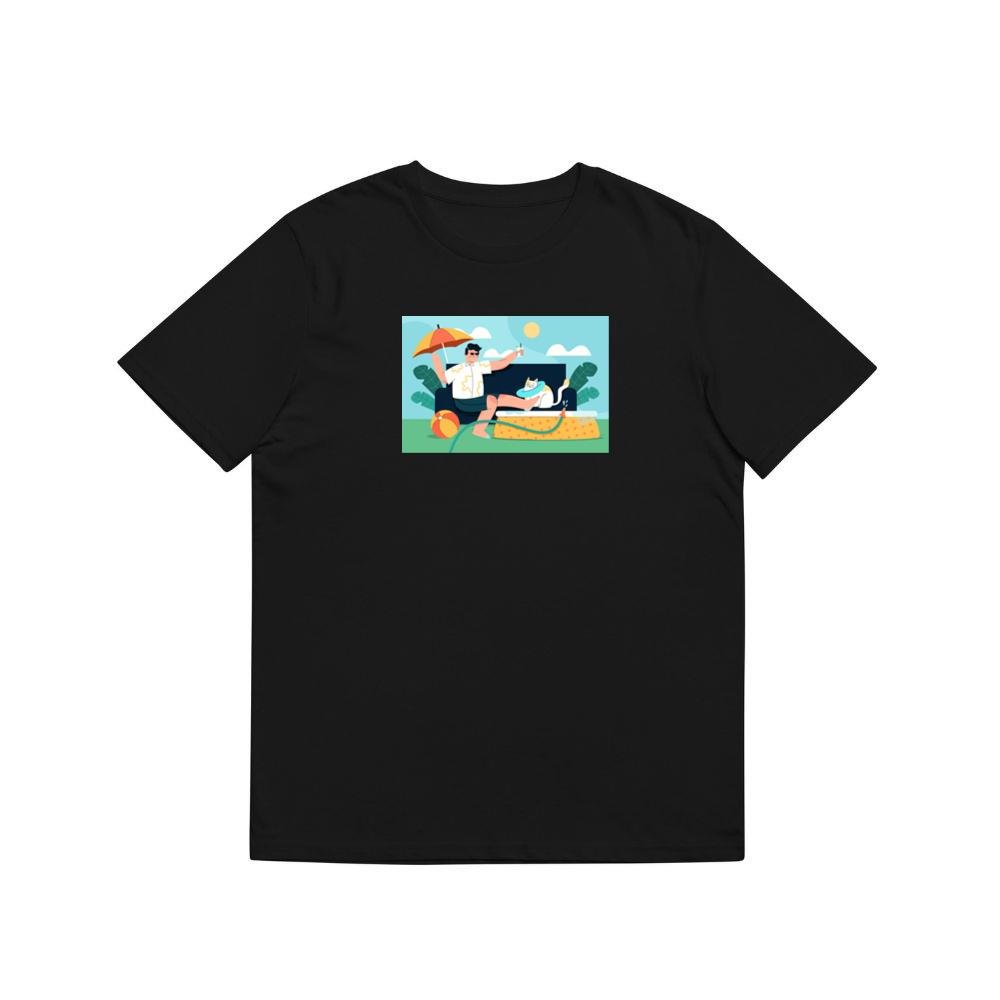 A Humorous Summer Scene of Relaxation and Whimsy T-Shirts