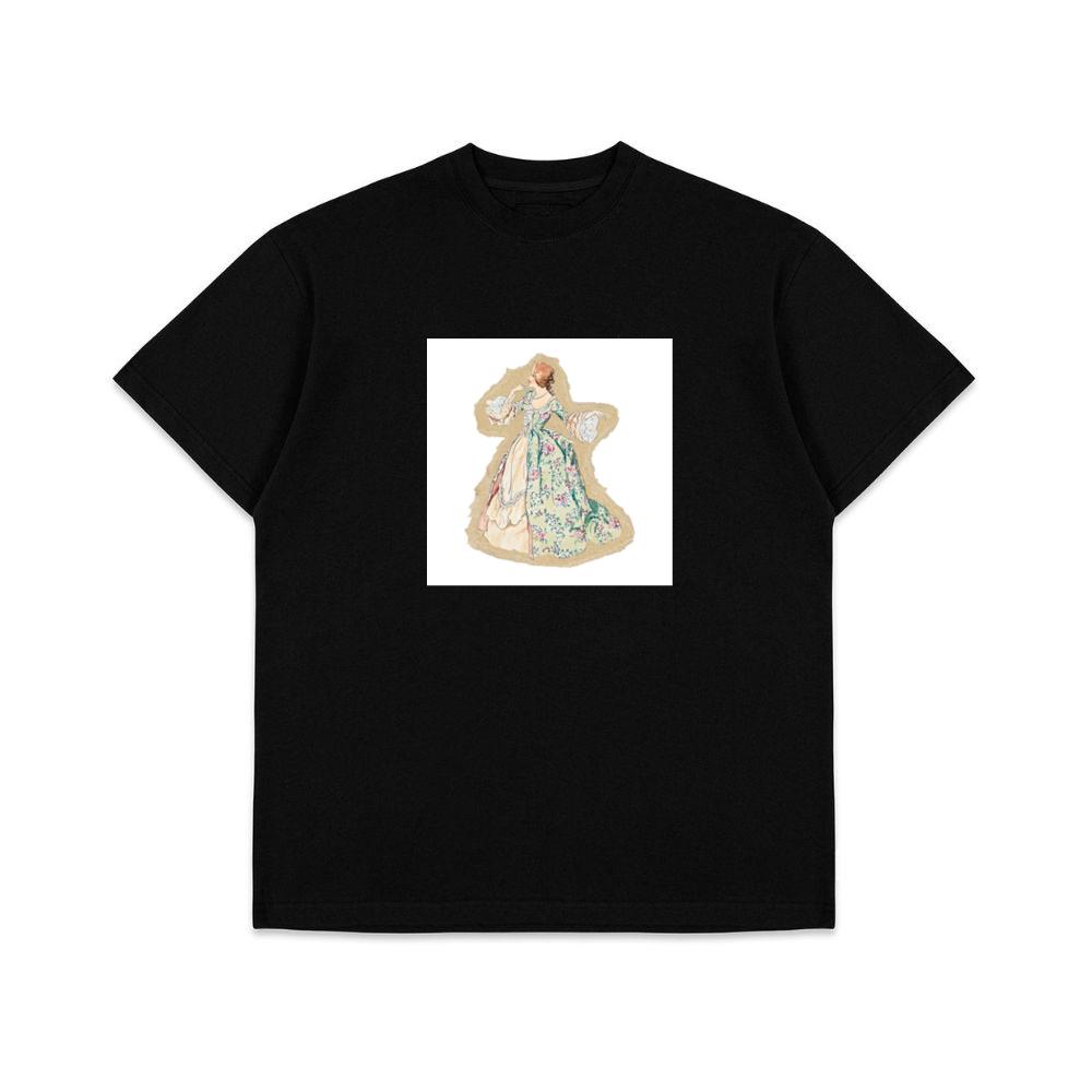 A Lady in a Floral Gown with Lace and Trim T-Shirts