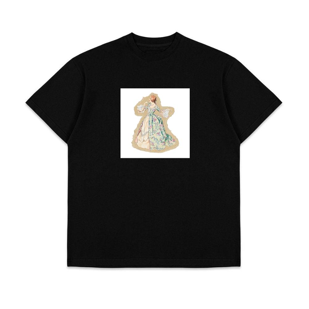 A Lady in a Floral Gown with Lace and Trim T-Shirts