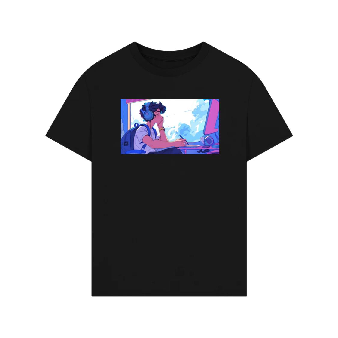 A Moment of Creation in a Dreamy Digital Landscape T-Shirt