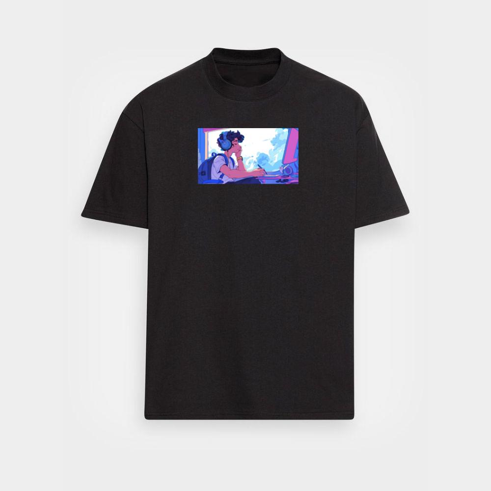 A Moment of Creation in a Dreamy Digital Landscape T-Shirts
