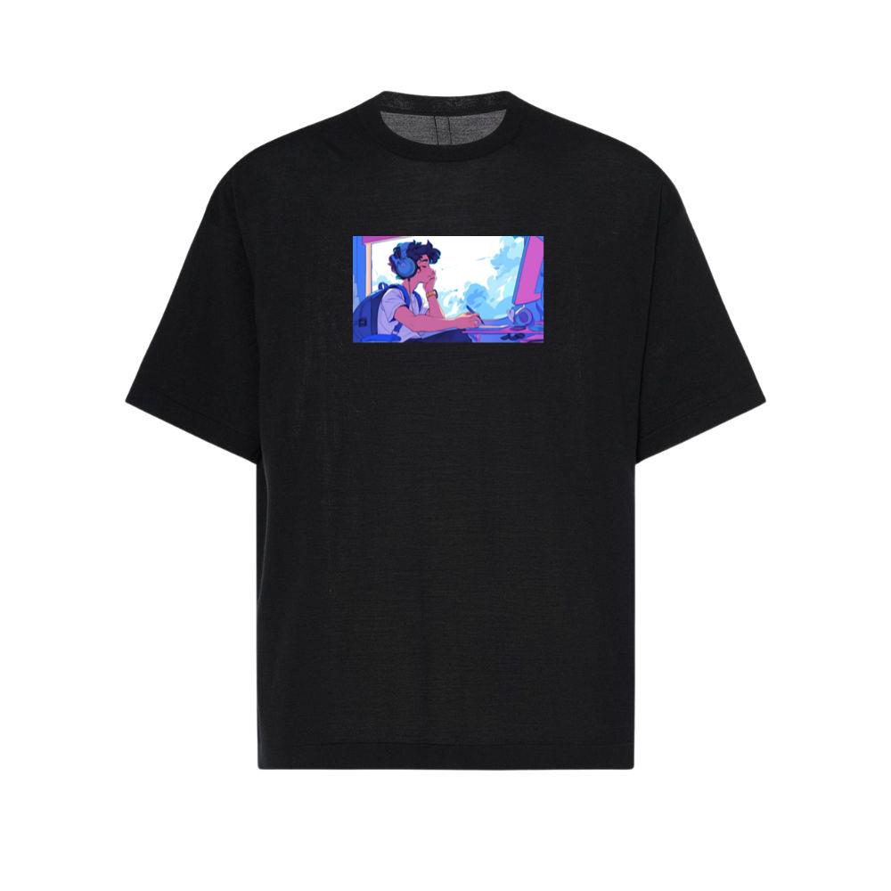 A Moment of Creation in a Dreamy Digital Landscape T-Shirts