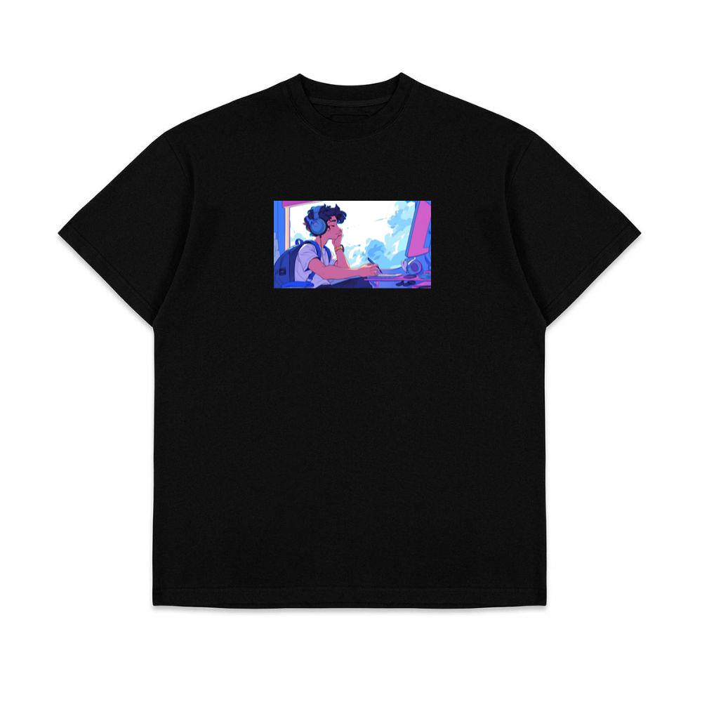 A Moment of Creation in a Dreamy Digital Landscape T-Shirts