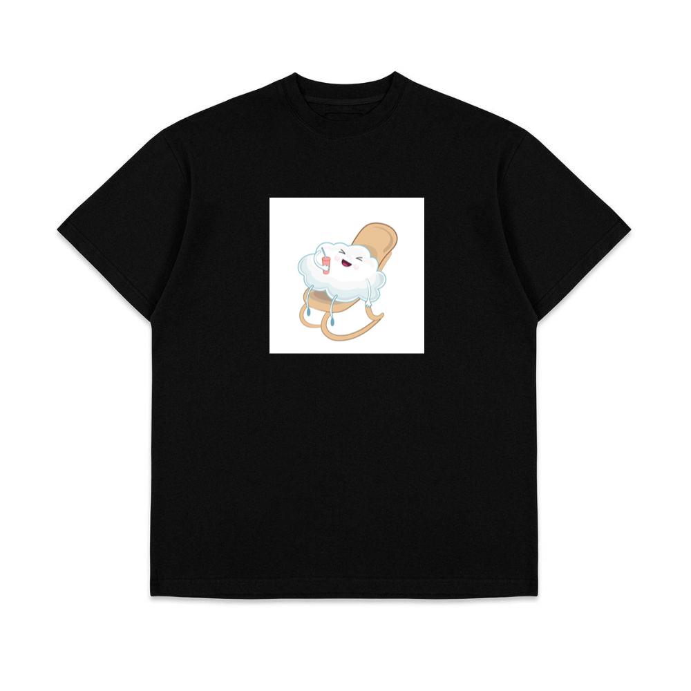 A Moment of Relaxation and Joy for a Smiling Cloud in a Rocker T-Shirts