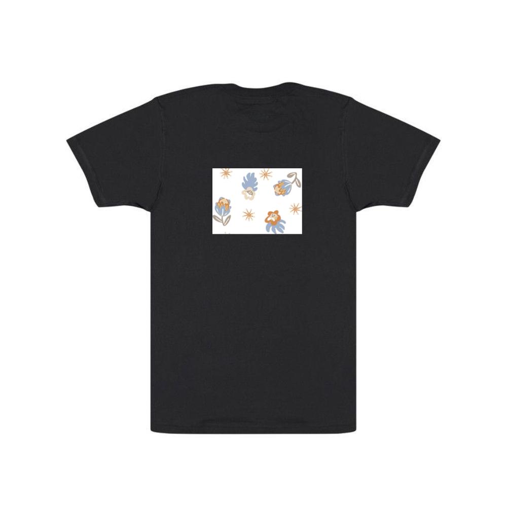A Muted Floral Pattern on Beige T-Shirts