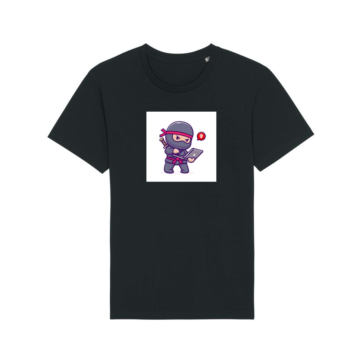 A Ninja's Cyber Strike in a Cartoon Caper T-Shirts