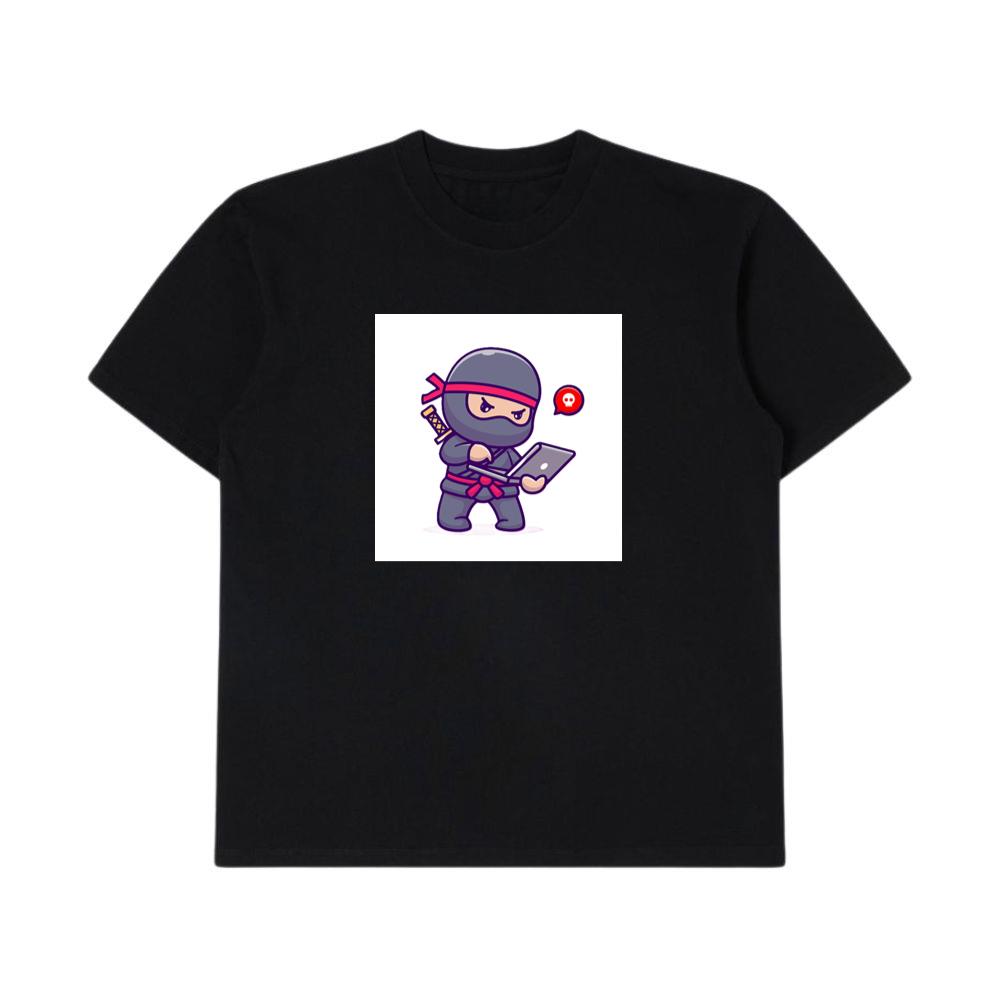 A Ninja's Cyber Strike in a Cartoon Caper T-Shirts