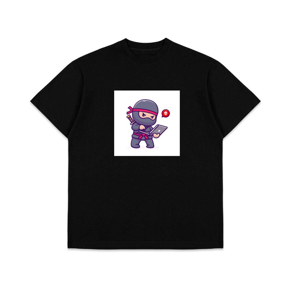 A Ninja's Cyber Strike in a Cartoon Caper T-Shirts